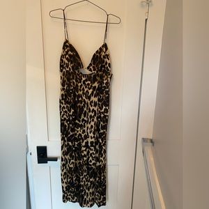 Zara long animal print dress EUC